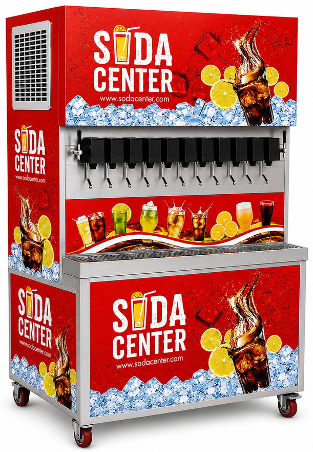 Actual Soda Center fountain soda machine unit
